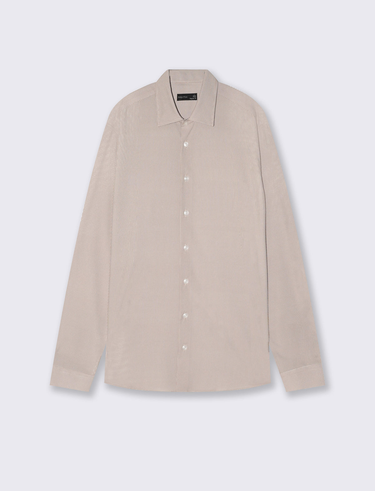 Camicia Formale Elasticizzata Regular Fit - Beige
