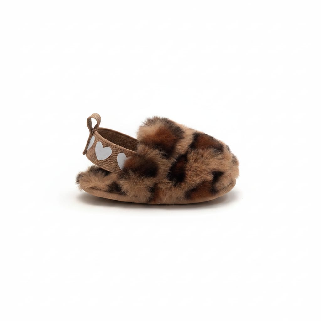 Scarpa maculata neonata effetto furry - Cammello