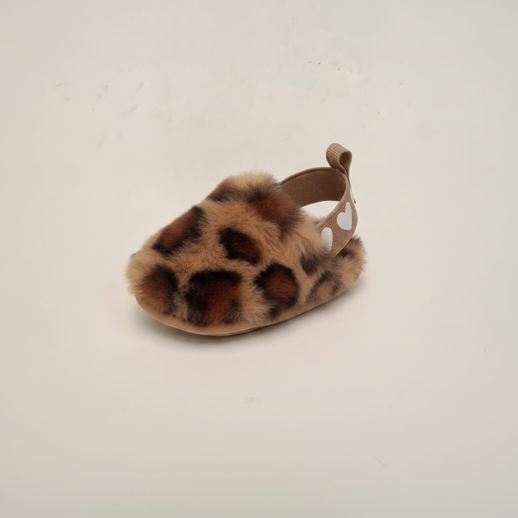 Scarpa maculata neonata effetto furry - Cammello