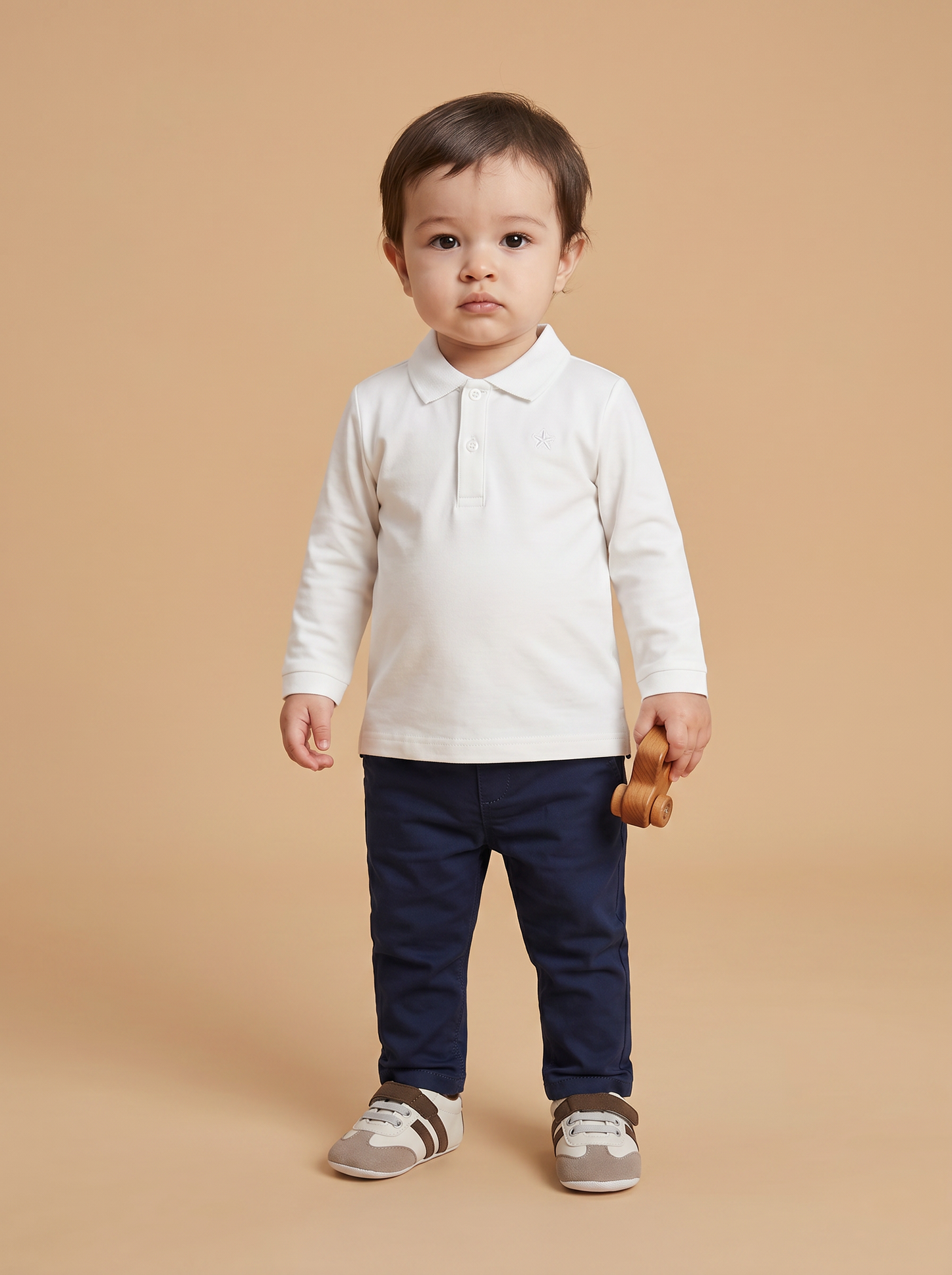 Non-slip polyurethane baby shoe - White