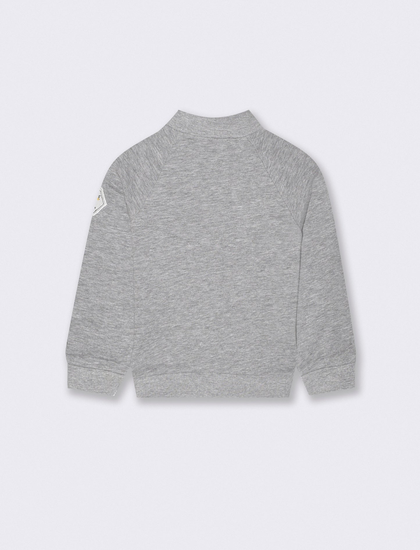 Basic zip-up sweatshirt with high collar - Grey