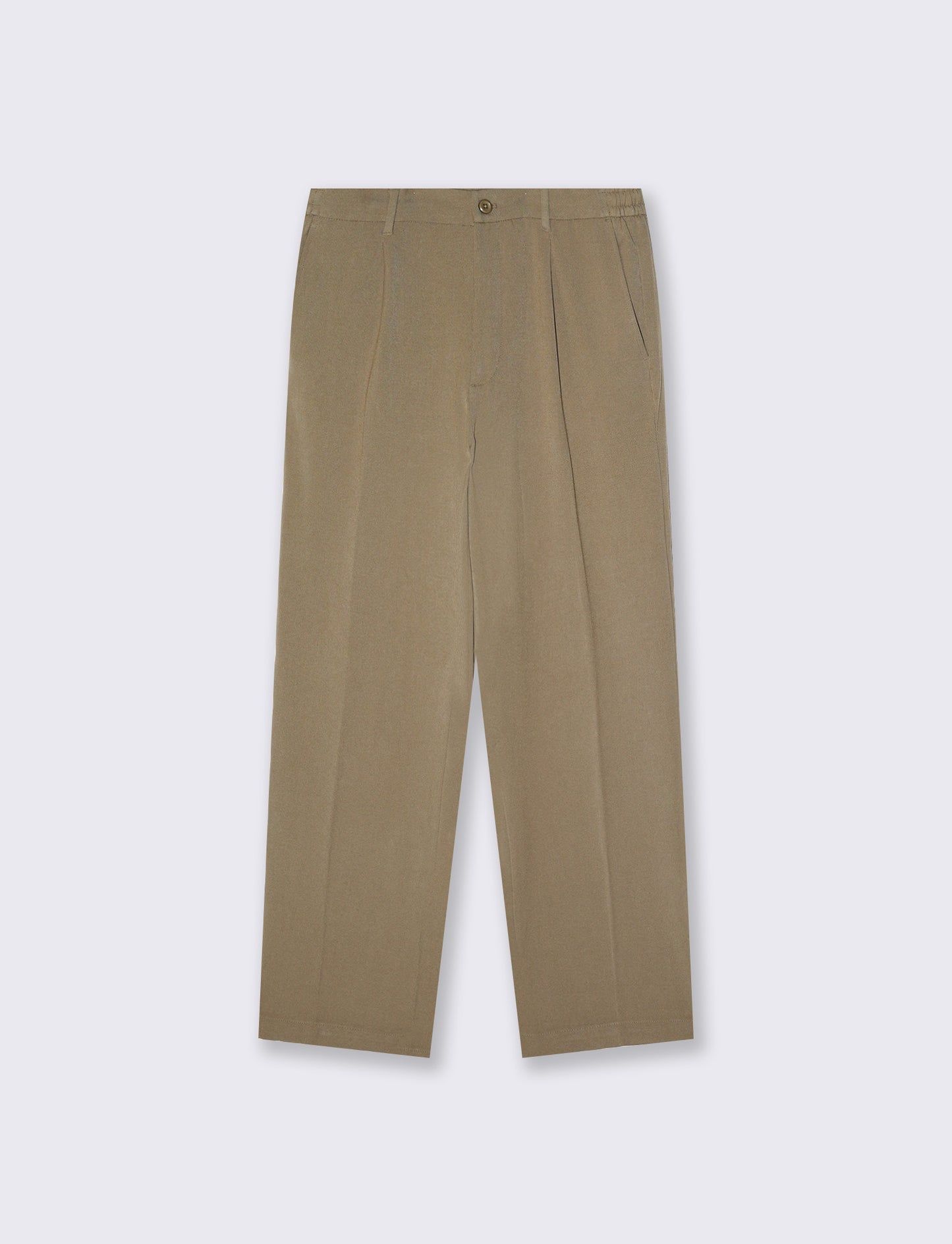 Pantaloni Chino Pinces Straight Fit - Beige