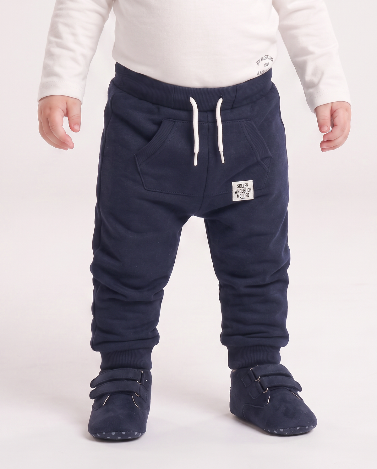 Kangaroo pocket jogger pants - Blue