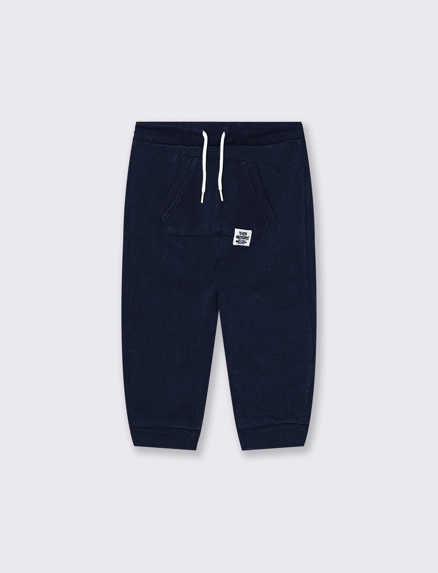 Pantalone jogger con tasca kangaroo - Blu