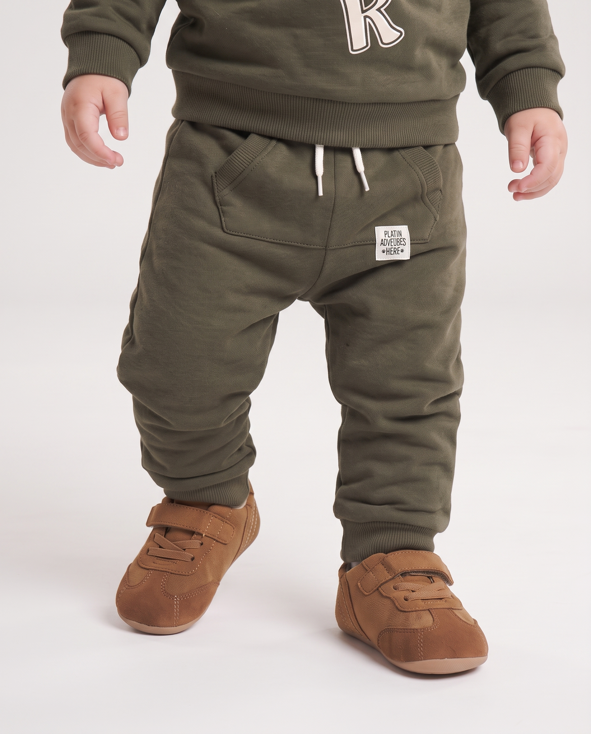 Kangaroo pocket jogger pants - Green