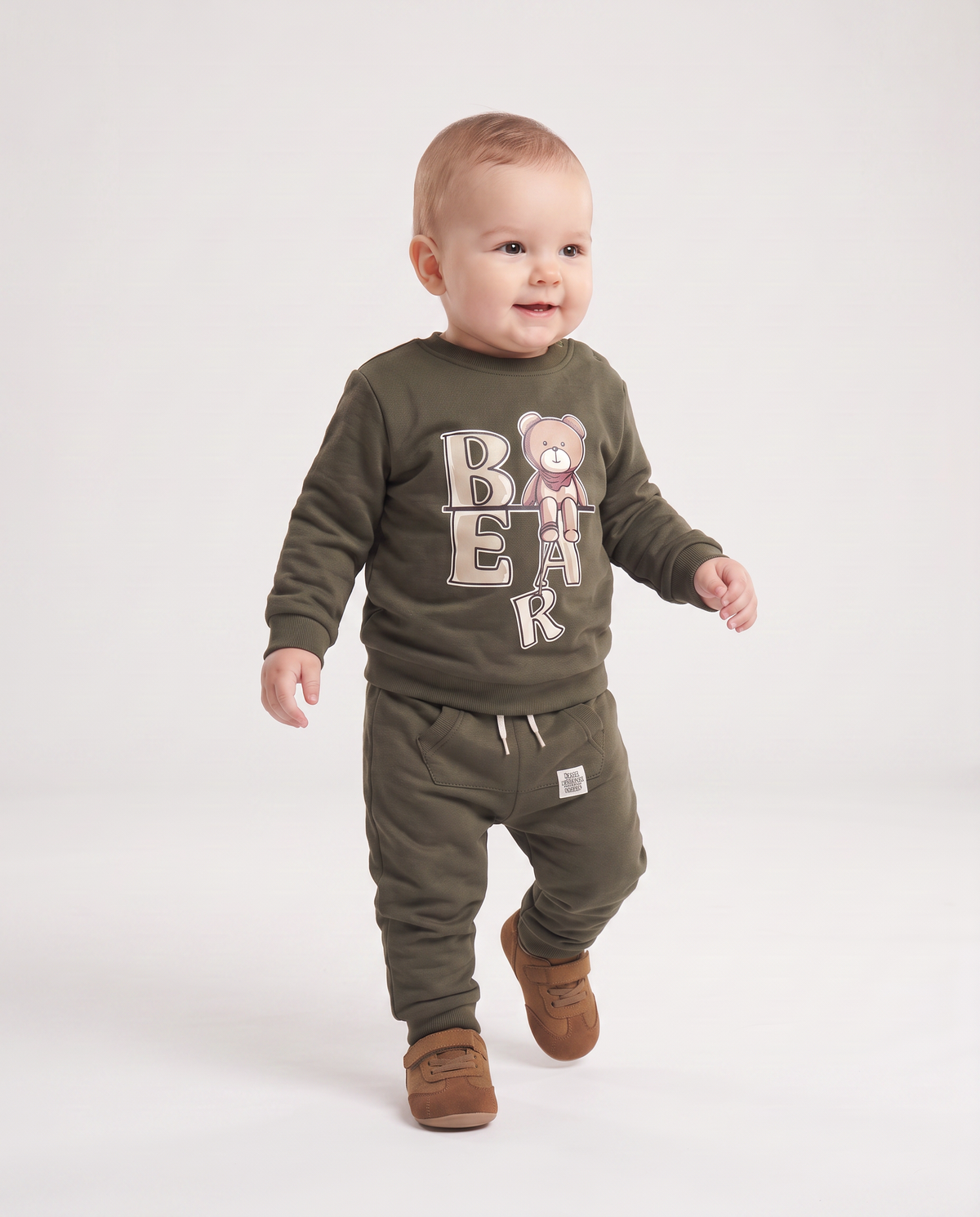 Kangaroo pocket jogger pants - Green