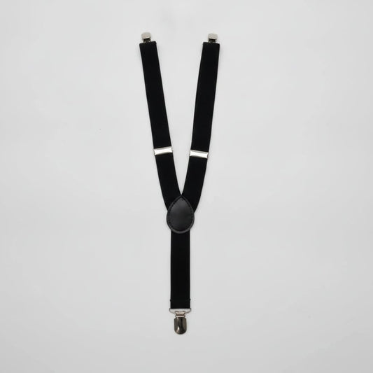 Kids' Patterned Suspenders - Black