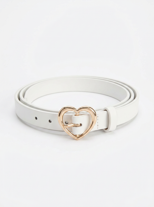 Cintura farfalla rosa e cuore nero bianco - Bianco