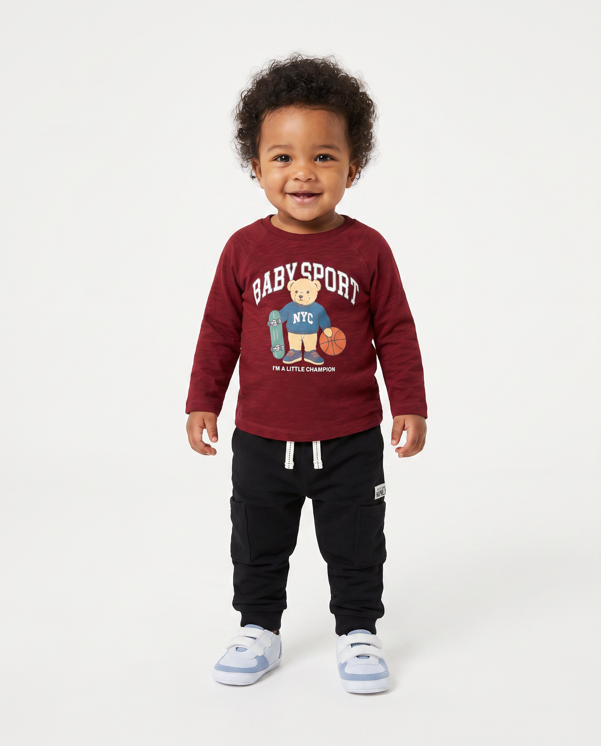 Sporty style jogger pants - Black