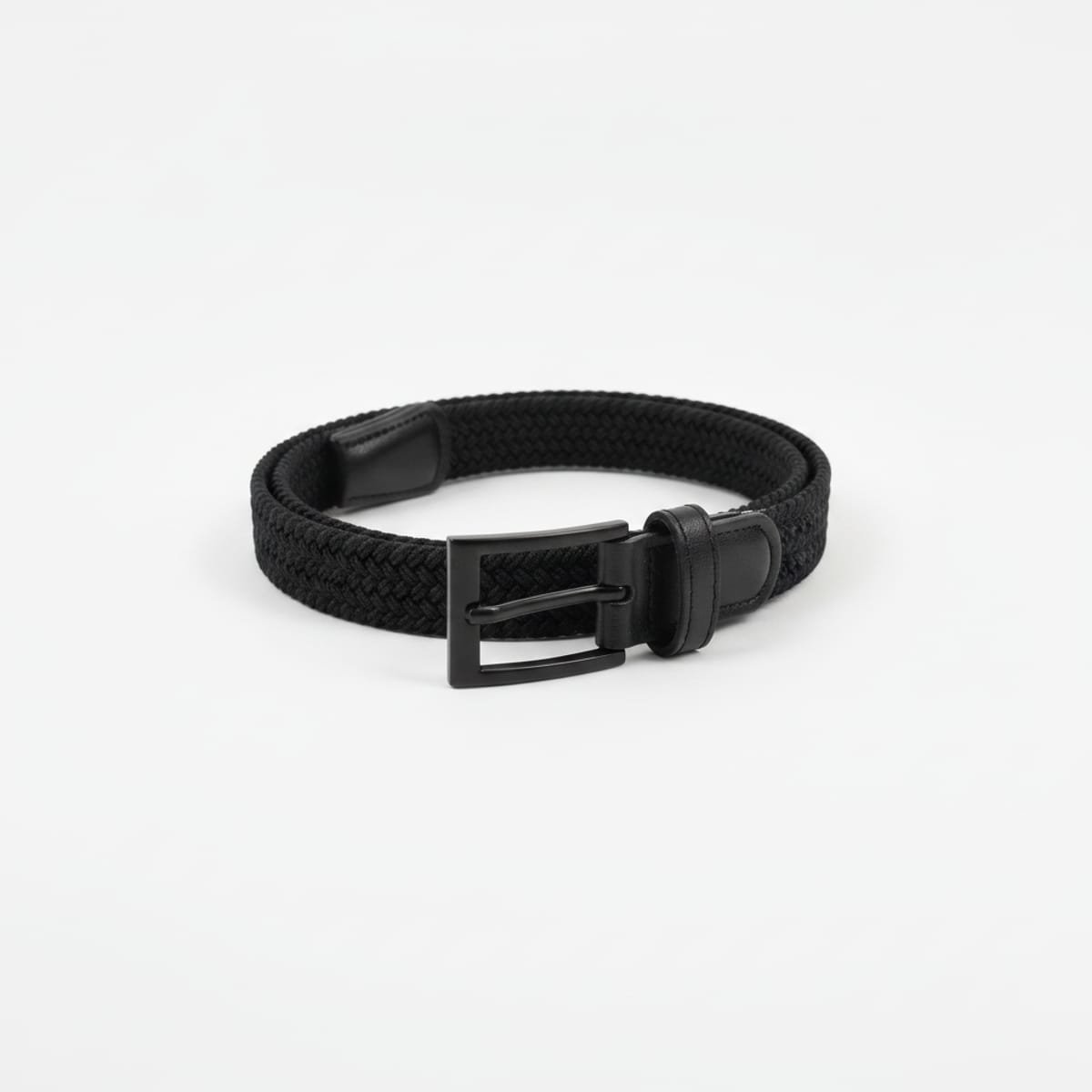 Elegant woven elastic belt - Black