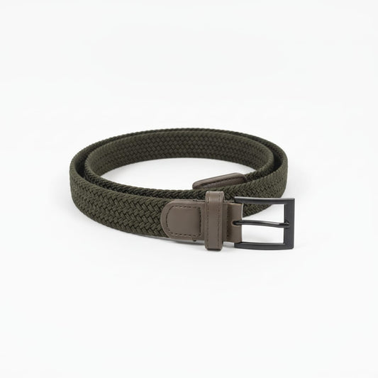 Elegant woven elastic belt - Green