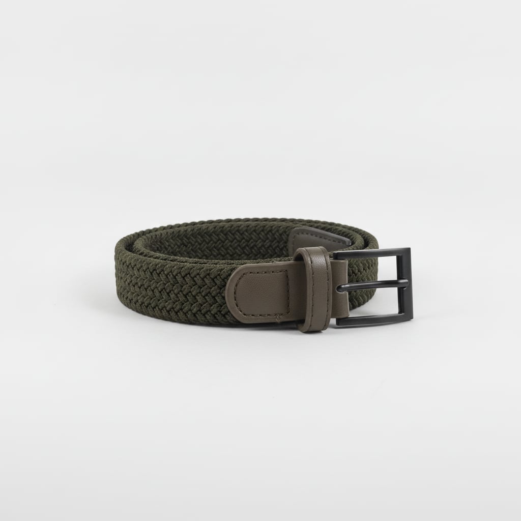 Elegant woven elastic belt - Green
