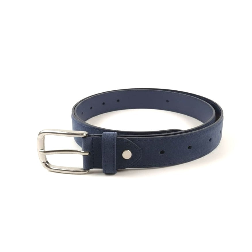 Basic suede belt for kids 2 cm - Blue