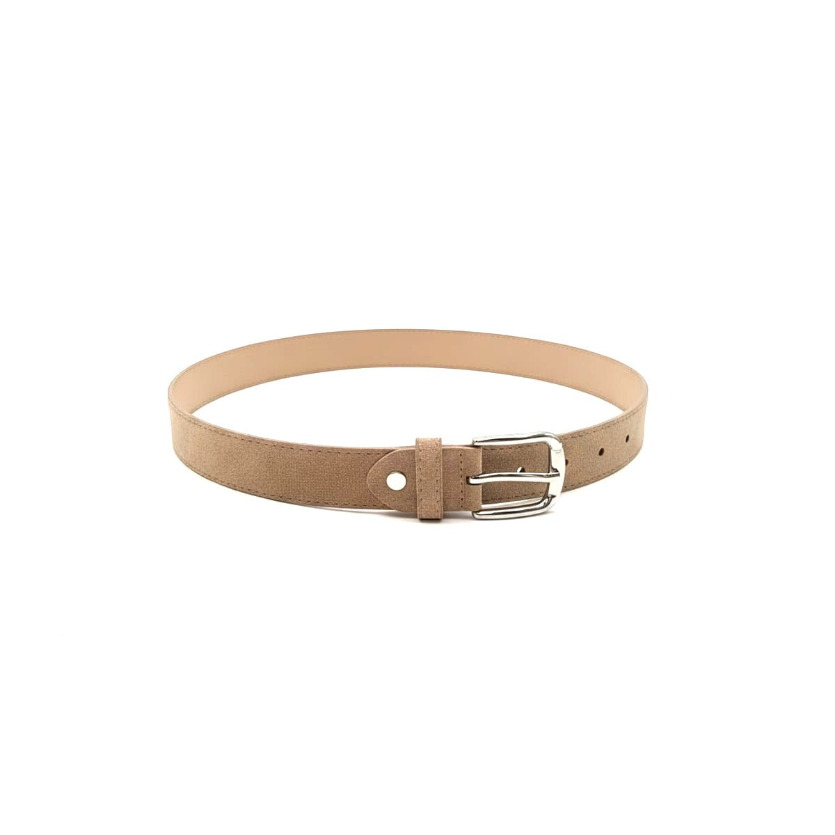 Basic suede belt for kids 2 cm - Beige