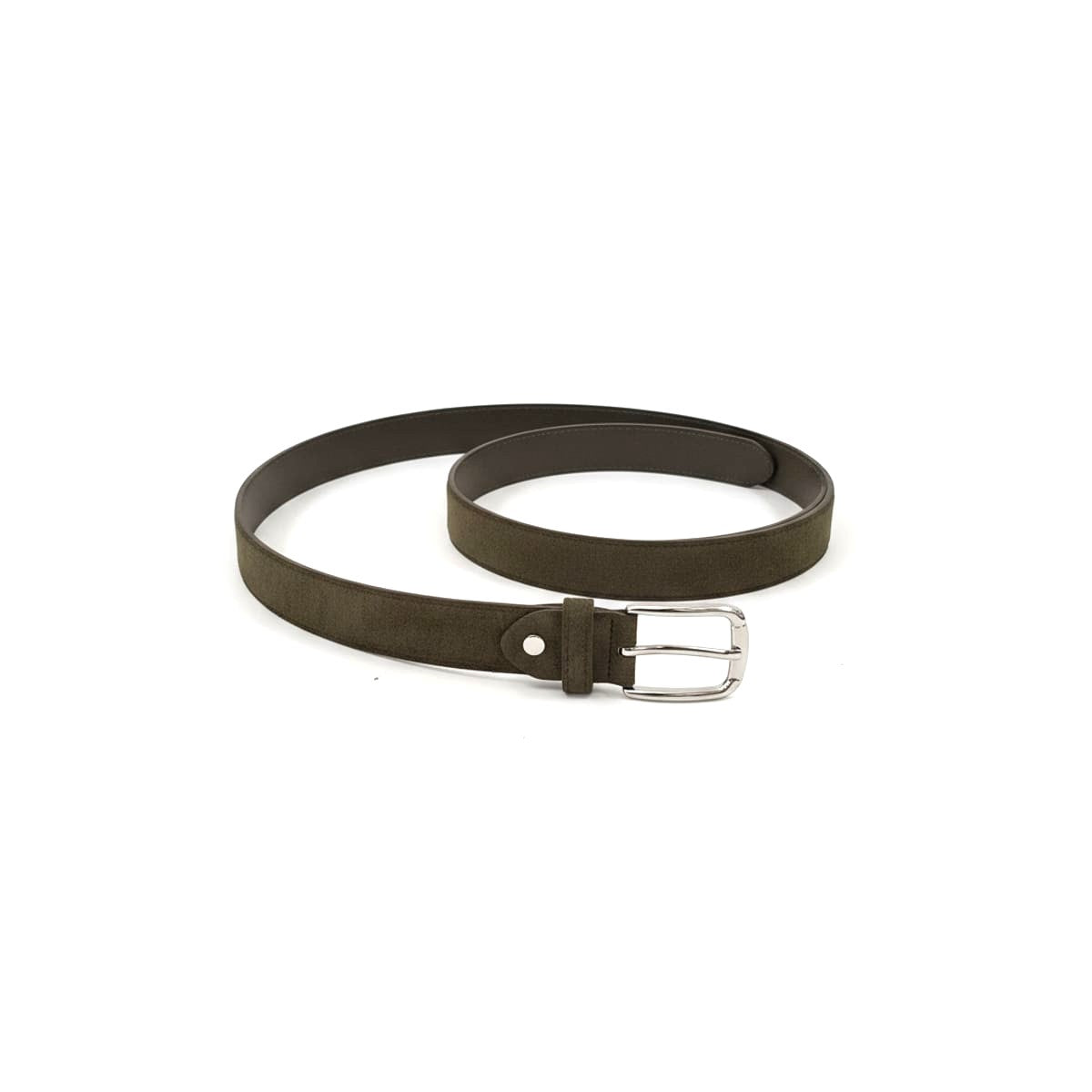 Basic suede belt for kids 2 cm - Green