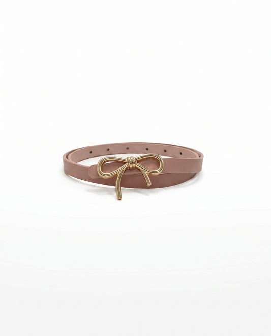 Cintura fibbia fiocco 1 cm elegante - Rosa