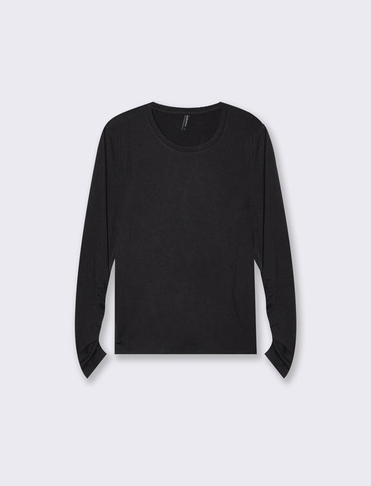 Basic long sleeve slim fit T-shirt - Black