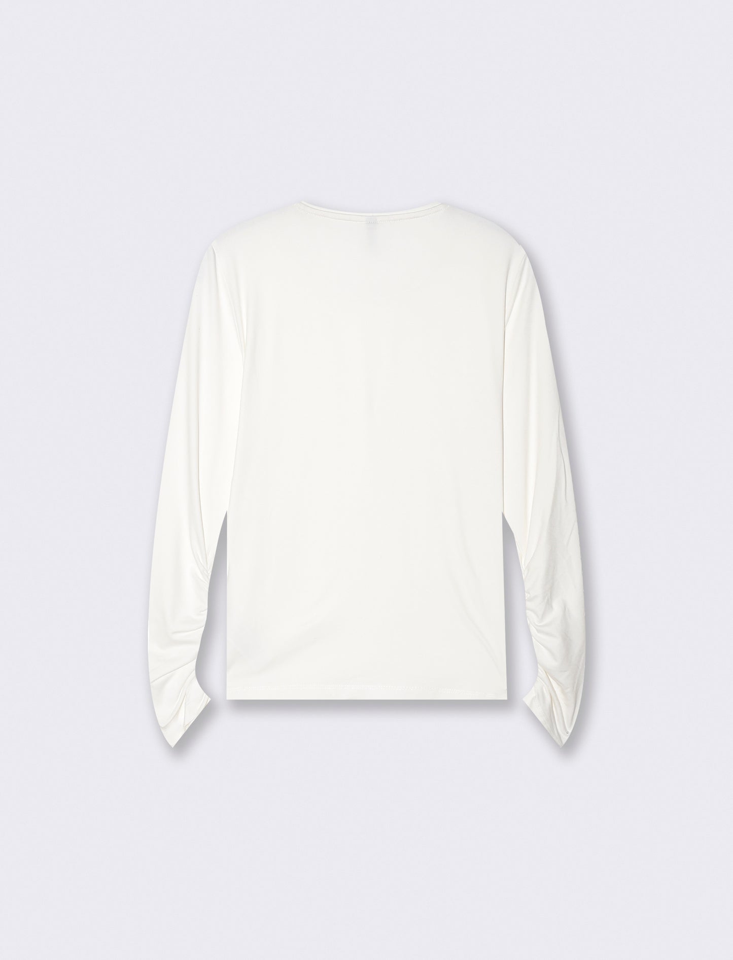 T-SHIRT BASICA MANICA LUNGA - Avorio