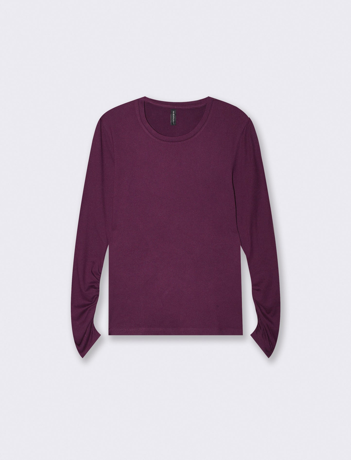 T-SHIRT BASICA MANICA LUNGA - Bordeaux