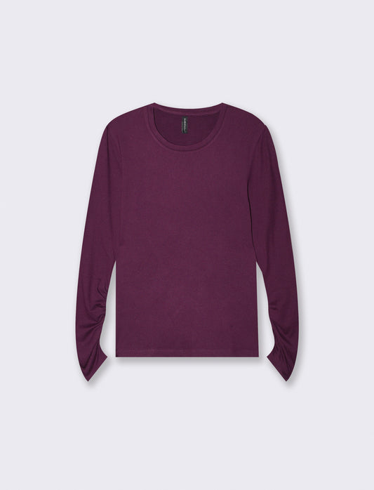 Basic long sleeve slim fit T-shirt - Red