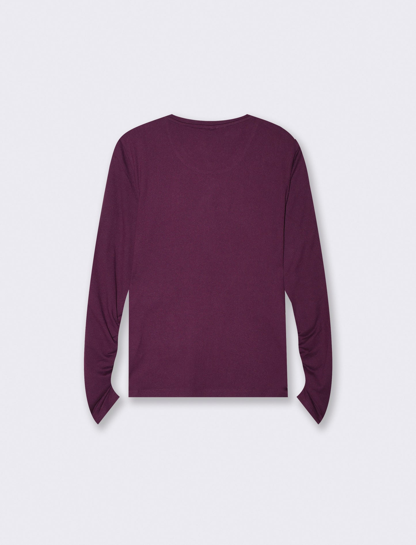 T-SHIRT BASICA MANICA LUNGA - Bordeaux