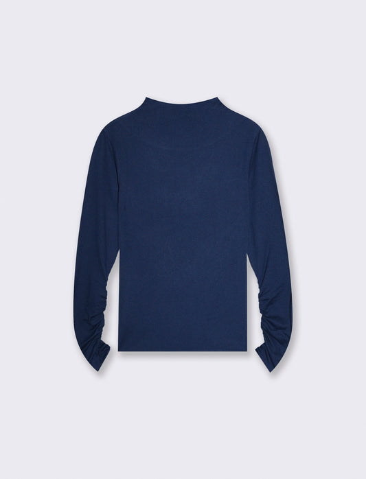 Basic long sleeve T-shirt with turtle neck - Green