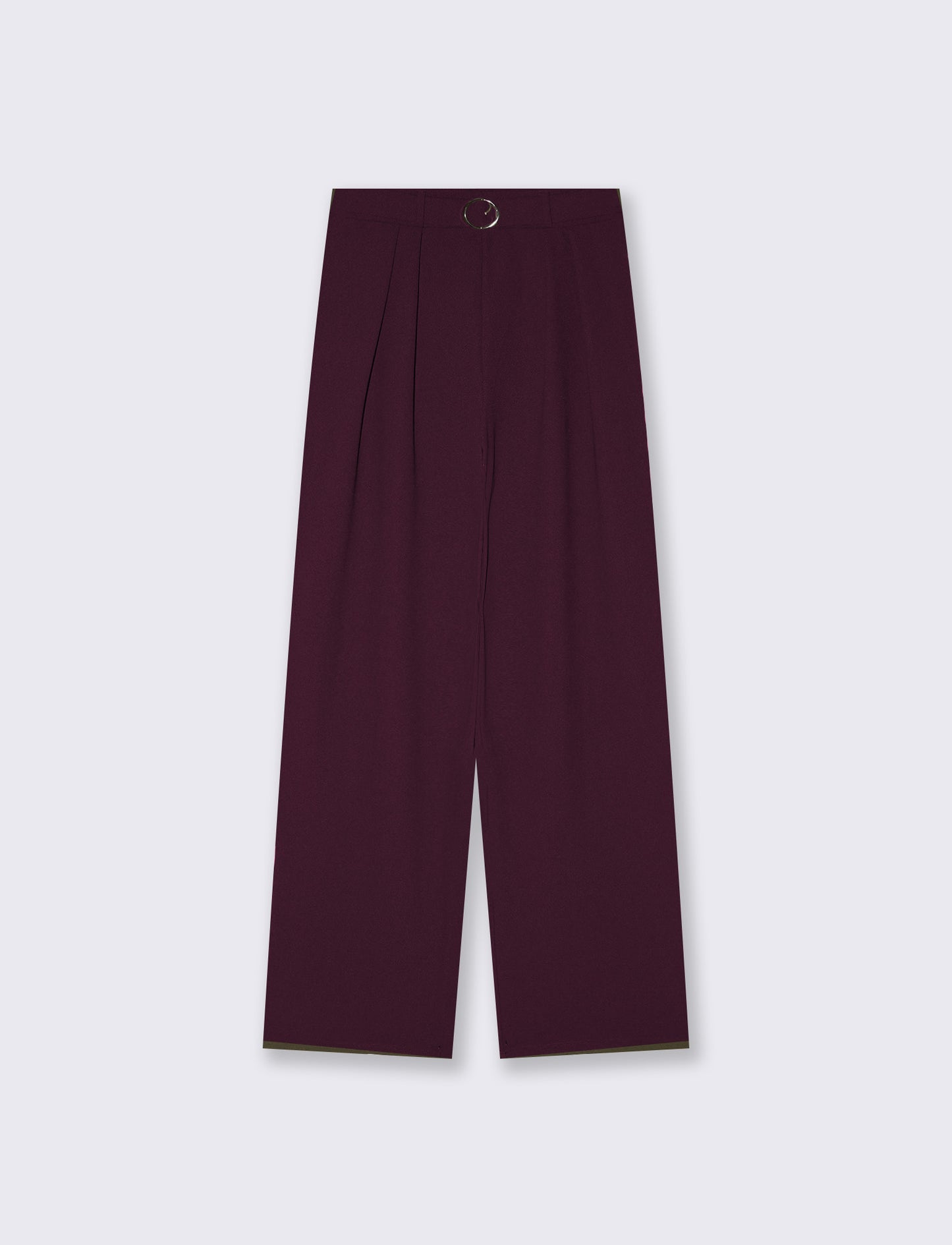 PANTALONE WIDE LEG - Bordeaux