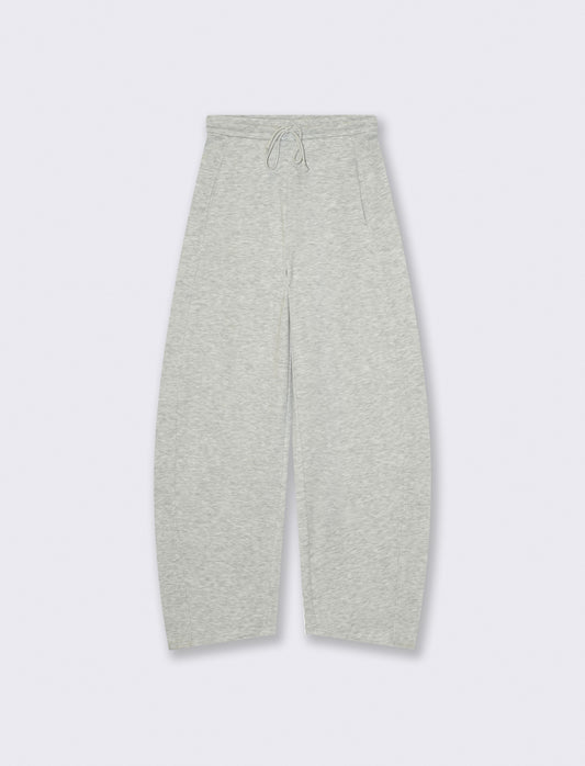 Pantalone tuta wide leg con coulisse vita - Grigio mel.