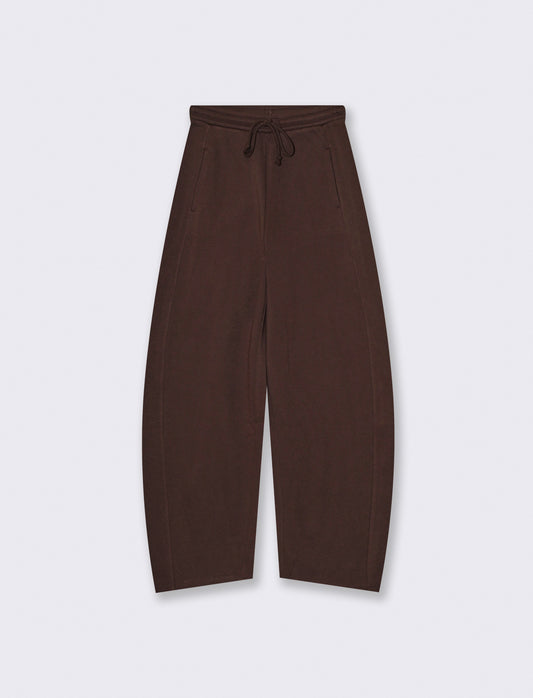 Pantalone tuta wide leg con coulisse vita - Moro