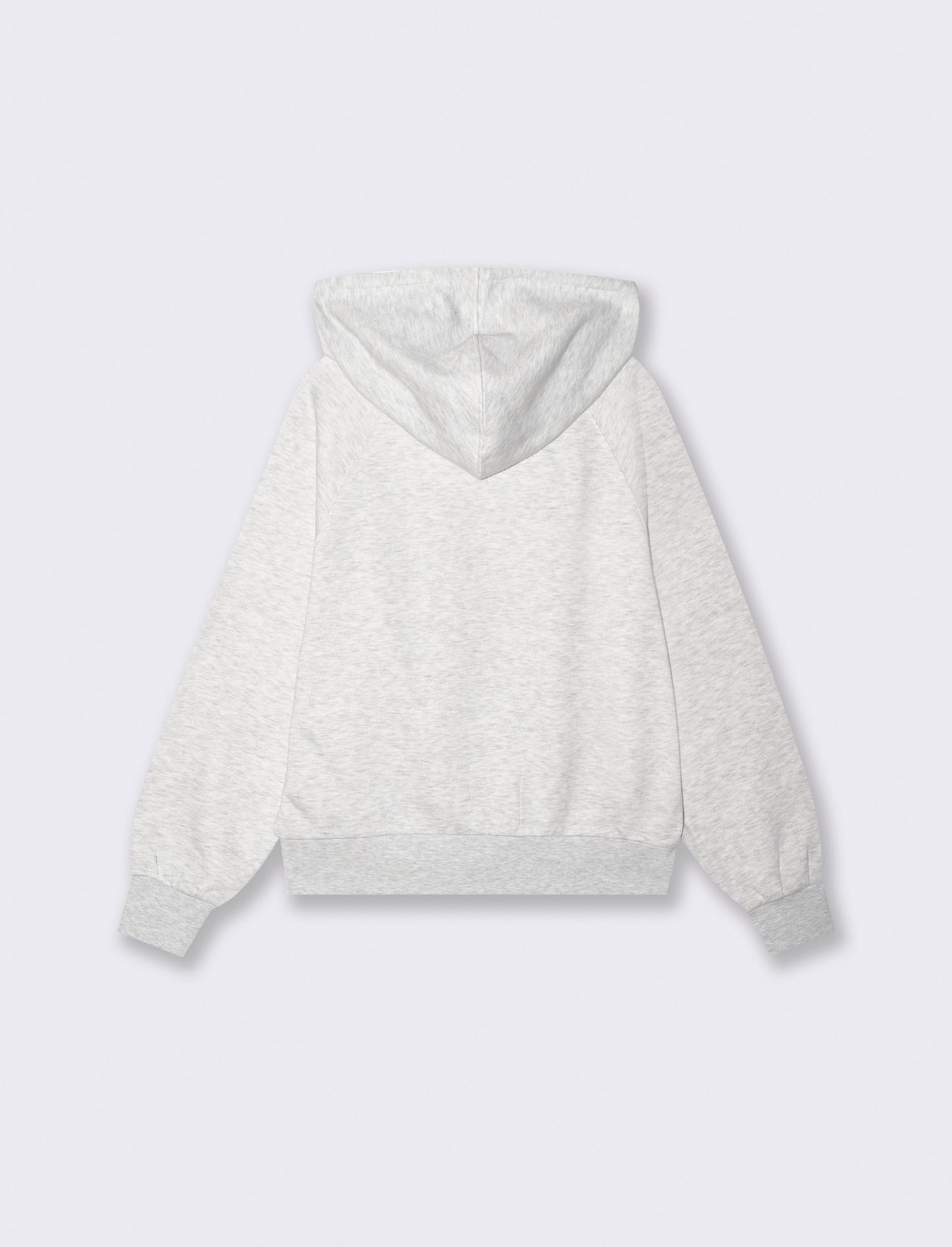 Felpa con cappuccio e zip frontale - Grigio chiaro mel.