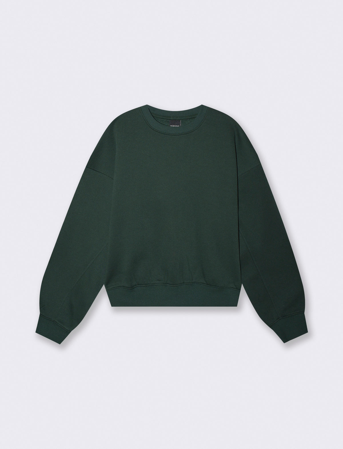 Elegant Mock Neck Oversized Crop Sweatshirt - 
