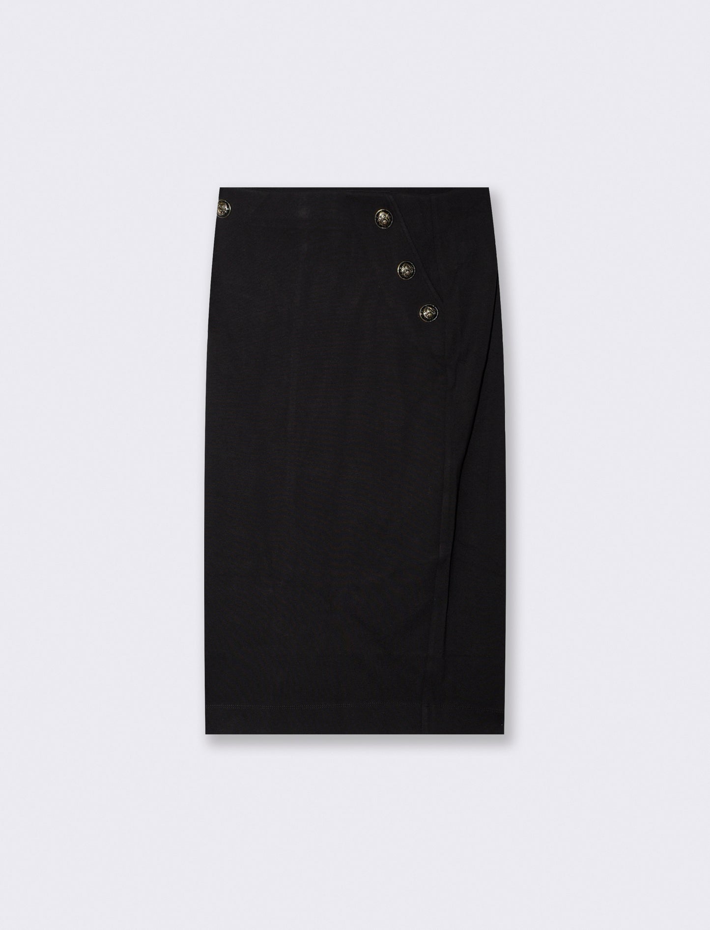 Gonna midi con spacco sul retro - Nero