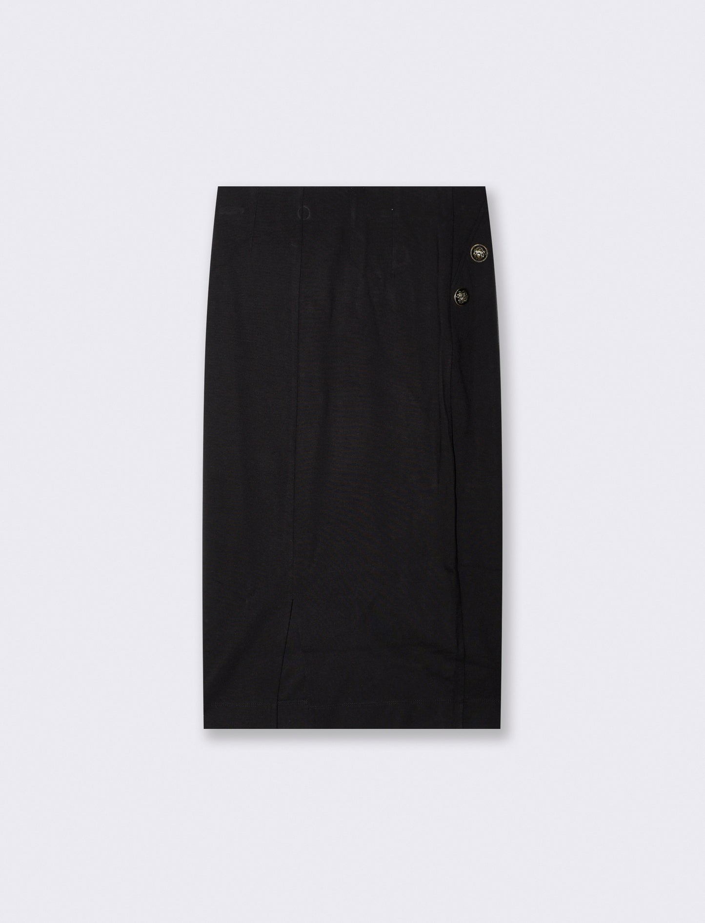 Gonna midi con spacco sul retro - Nero