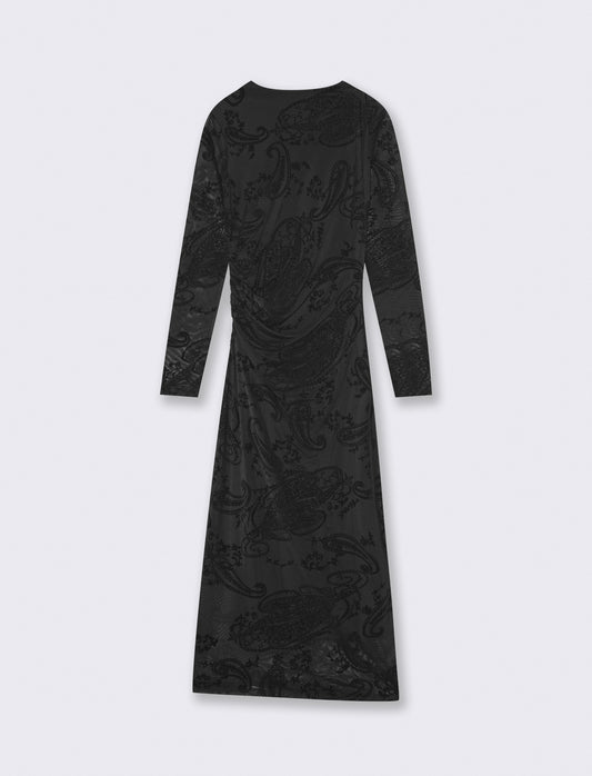 Vestito tubino manica lunga elegante - Nero