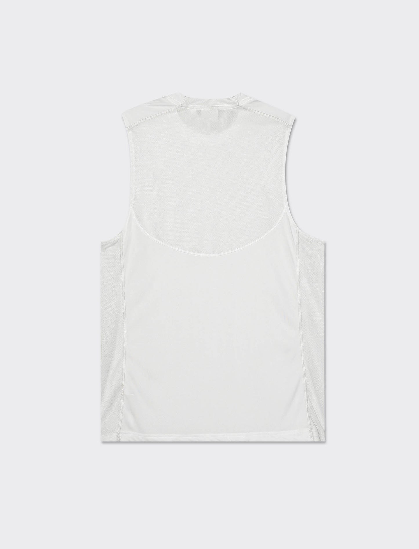 Men's Wide Fit Training Tank Top with Technical Fabric and Round Neck - White