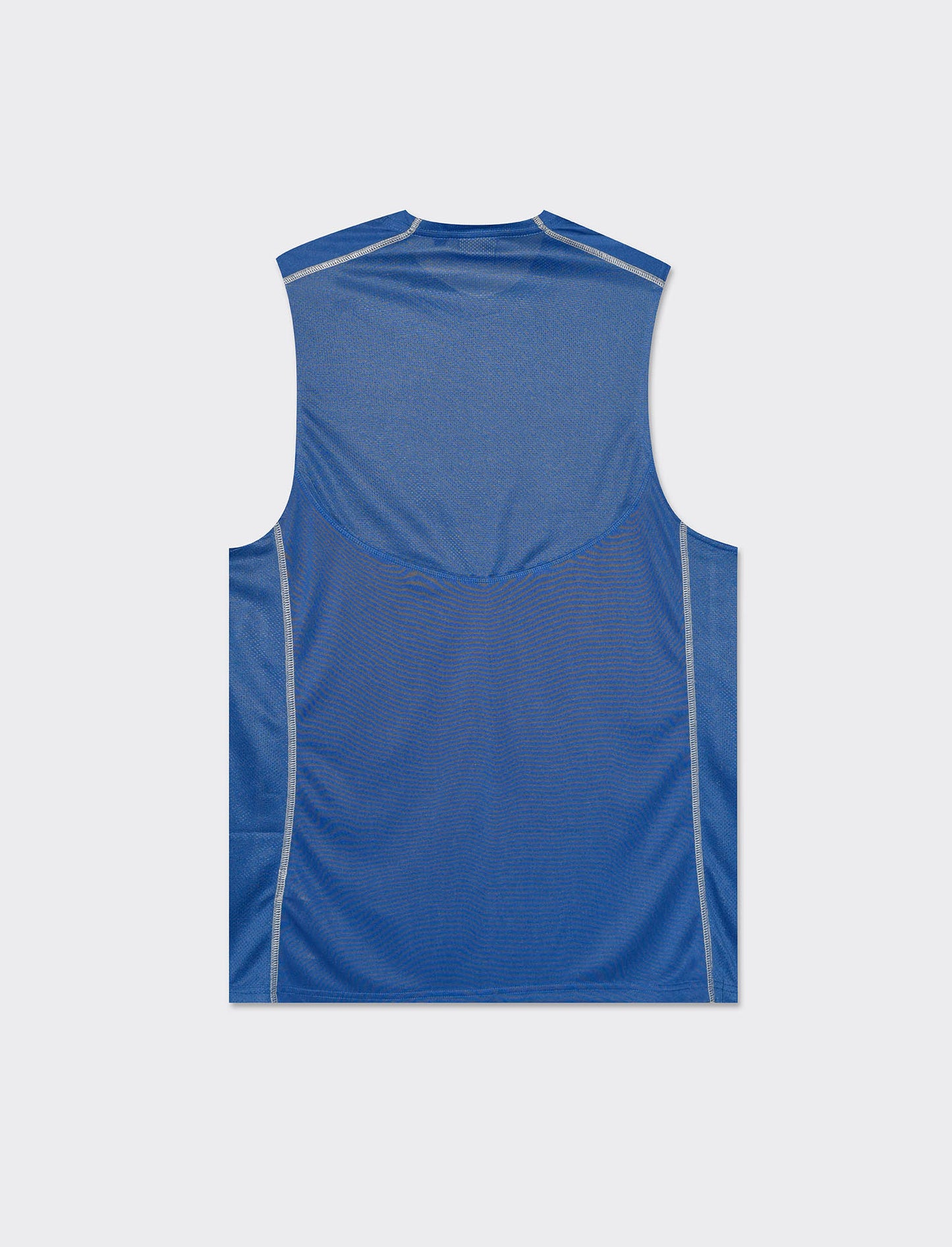 Men's Wide Fit Training Tank Top with Technical Fabric and Round Neck - Blue