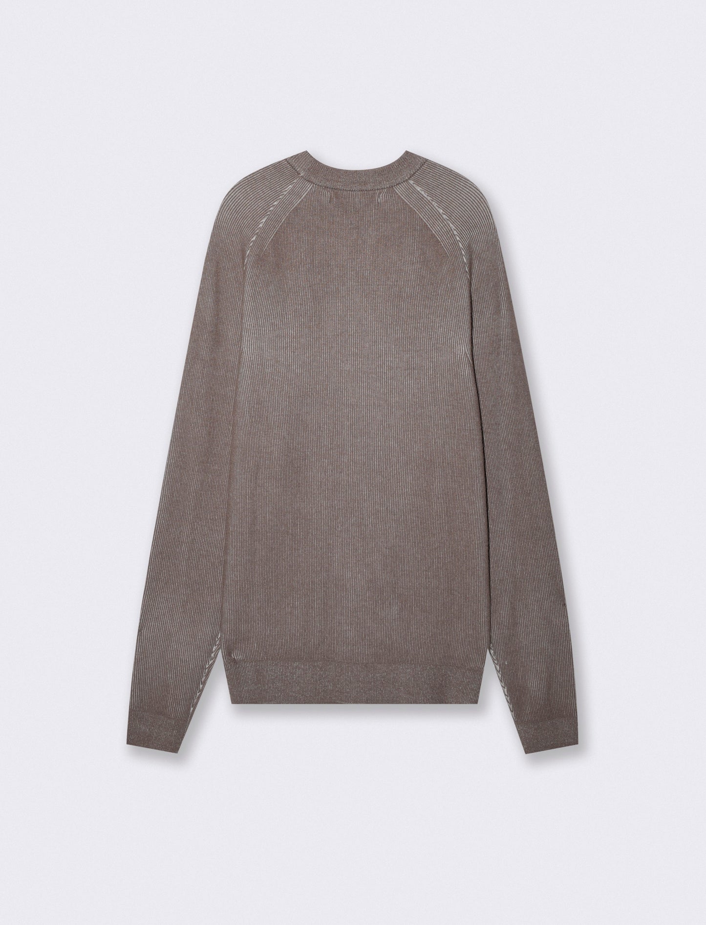 Maglia a Coste Doppio Filo Vanisè - Grigio fango