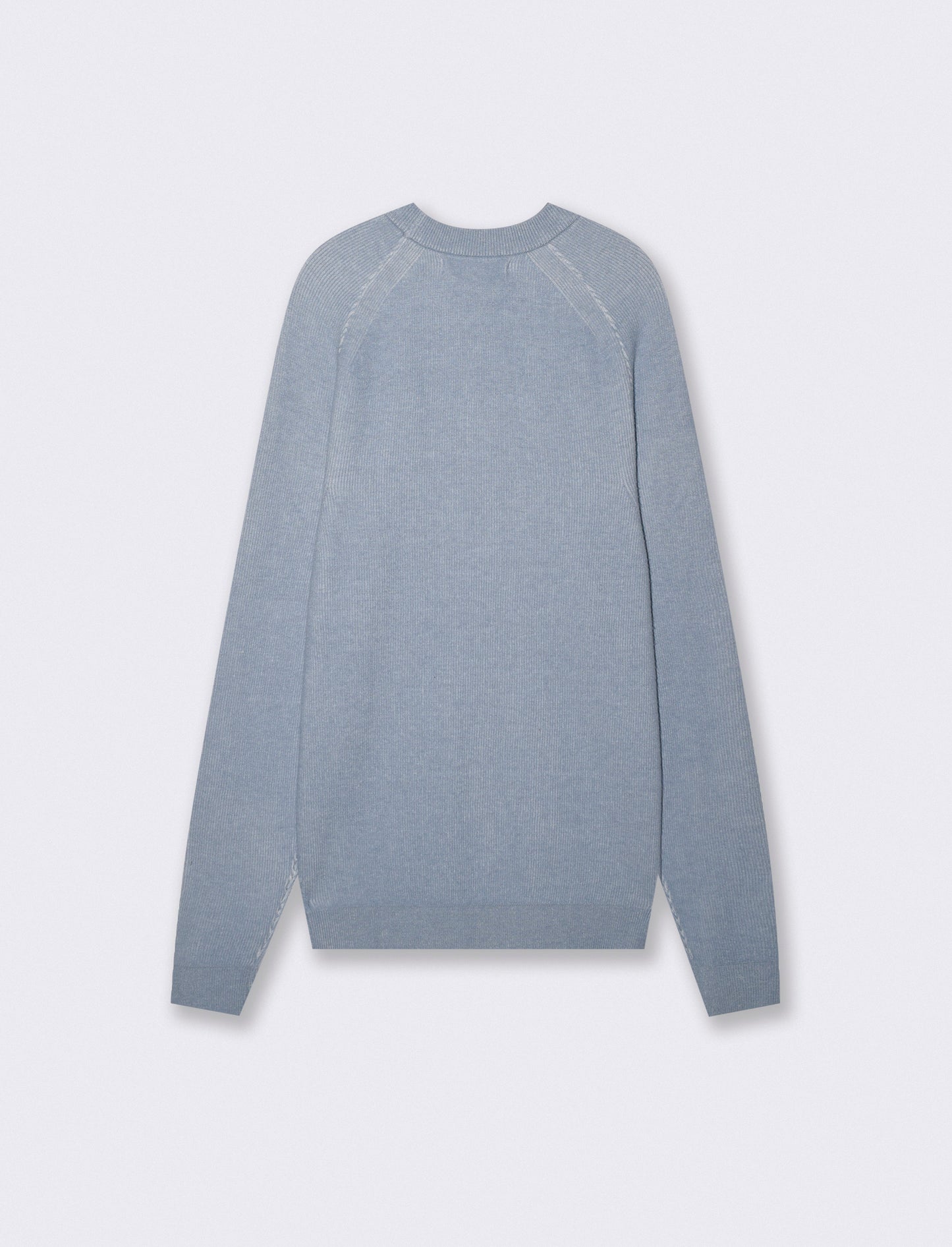Maglia a Coste Doppio Filo Vanisè - Celeste