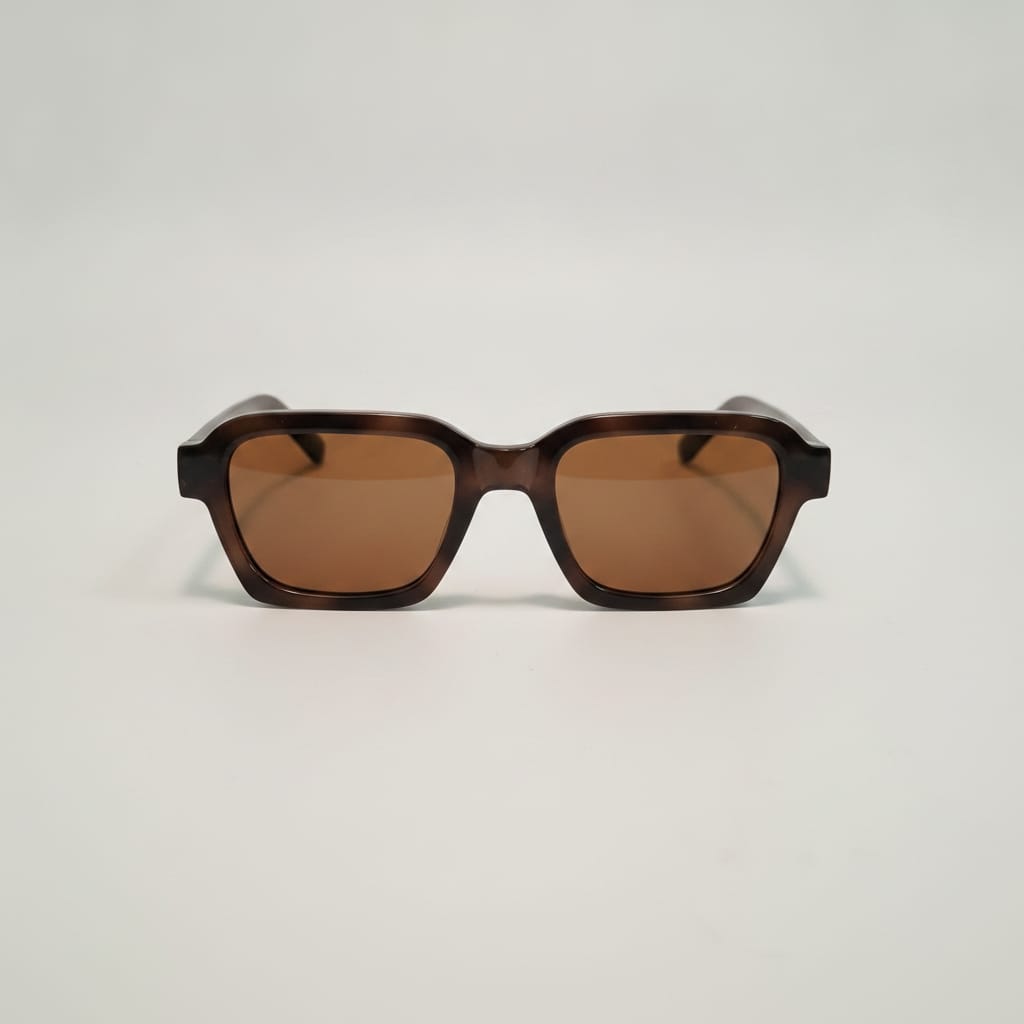 Elegant Square Sunglasses for Men - Brown