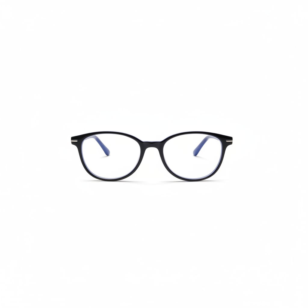 Bicolor Round Glasses for Men - Blue