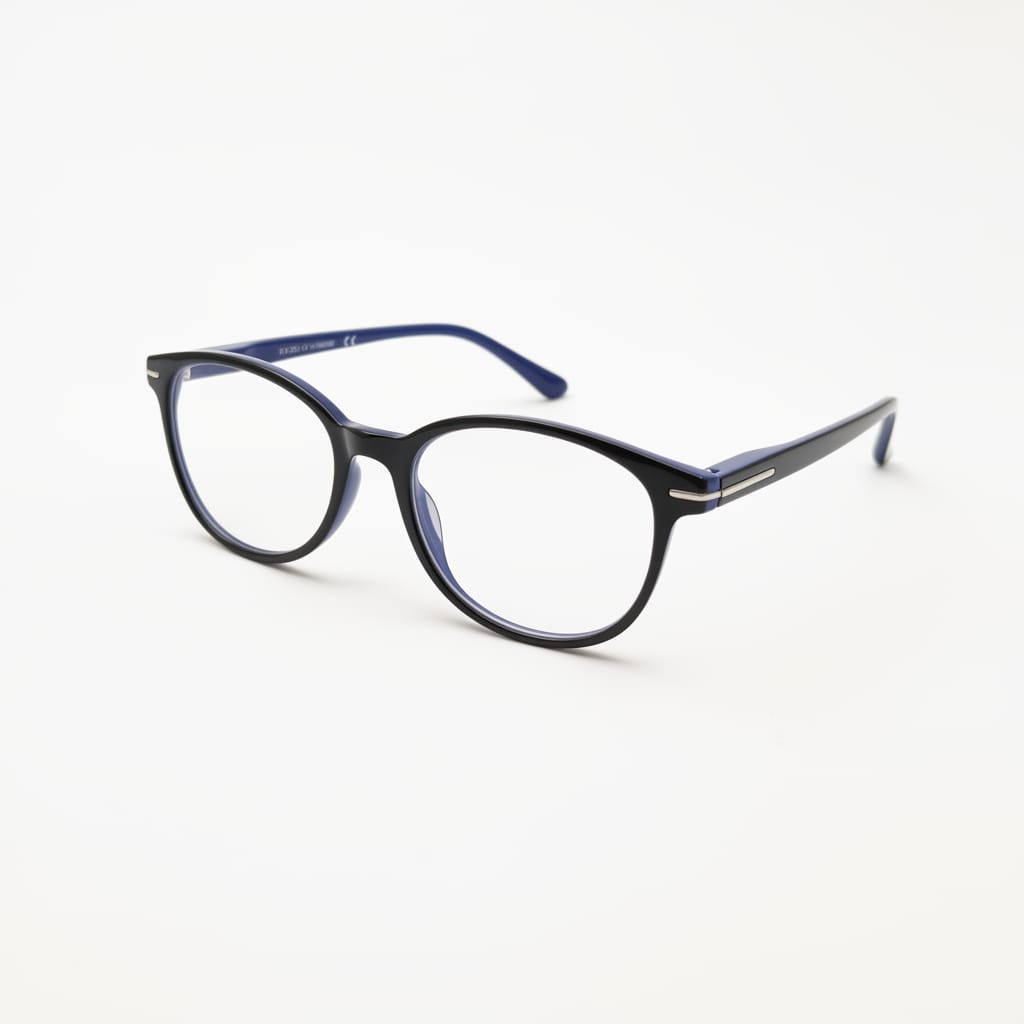 Bicolor Round Glasses for Men - Blue