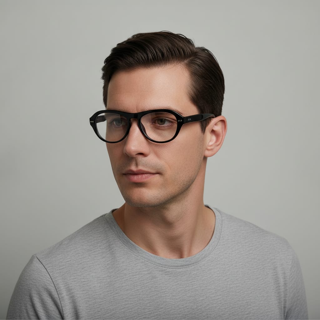 Men's Blue Light Filter Glasses Trendy - Black