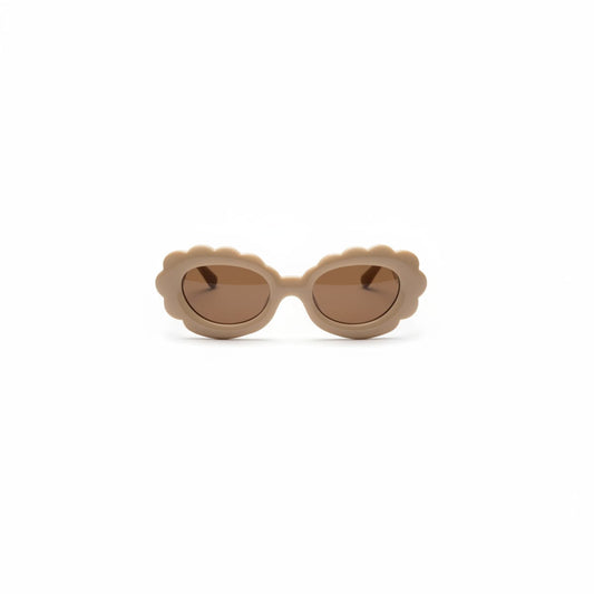 Occhiali sole bambina a forma di nuvoletta - Beige