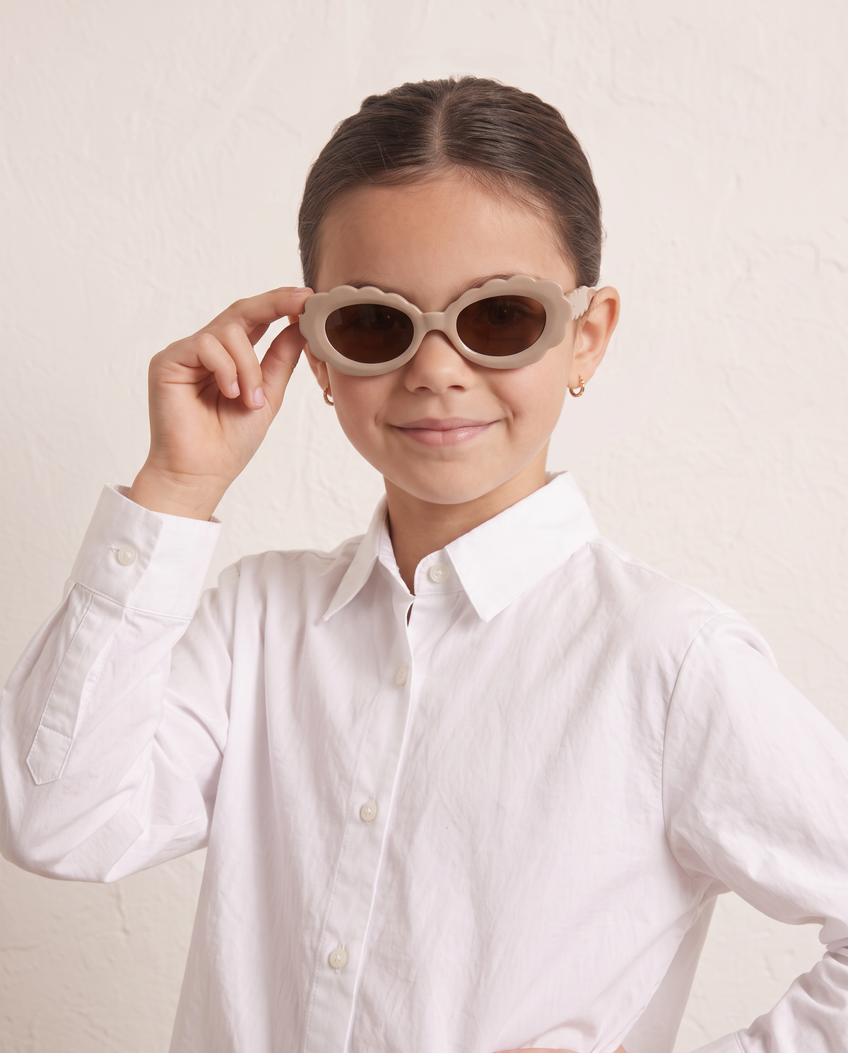 Cloud-shaped sunglasses for girls - Beige
