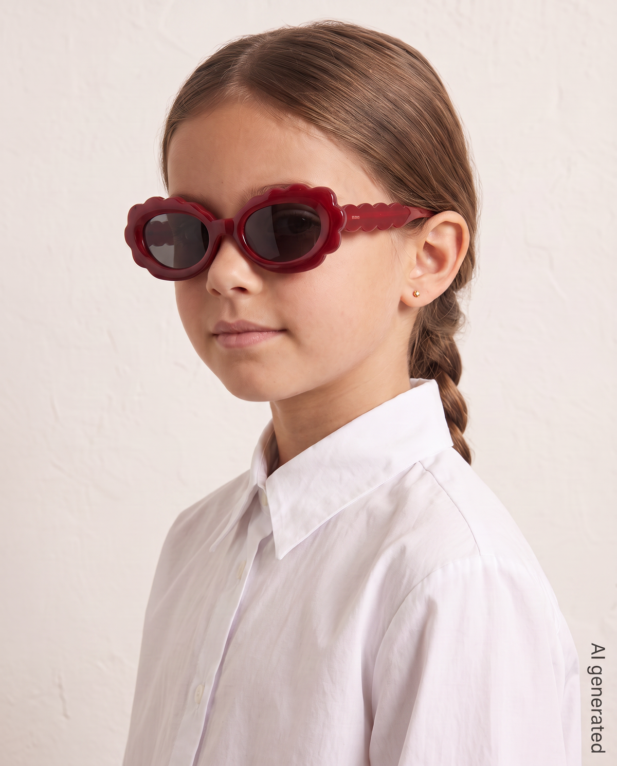 Cloud-shaped sunglasses for girls - Red