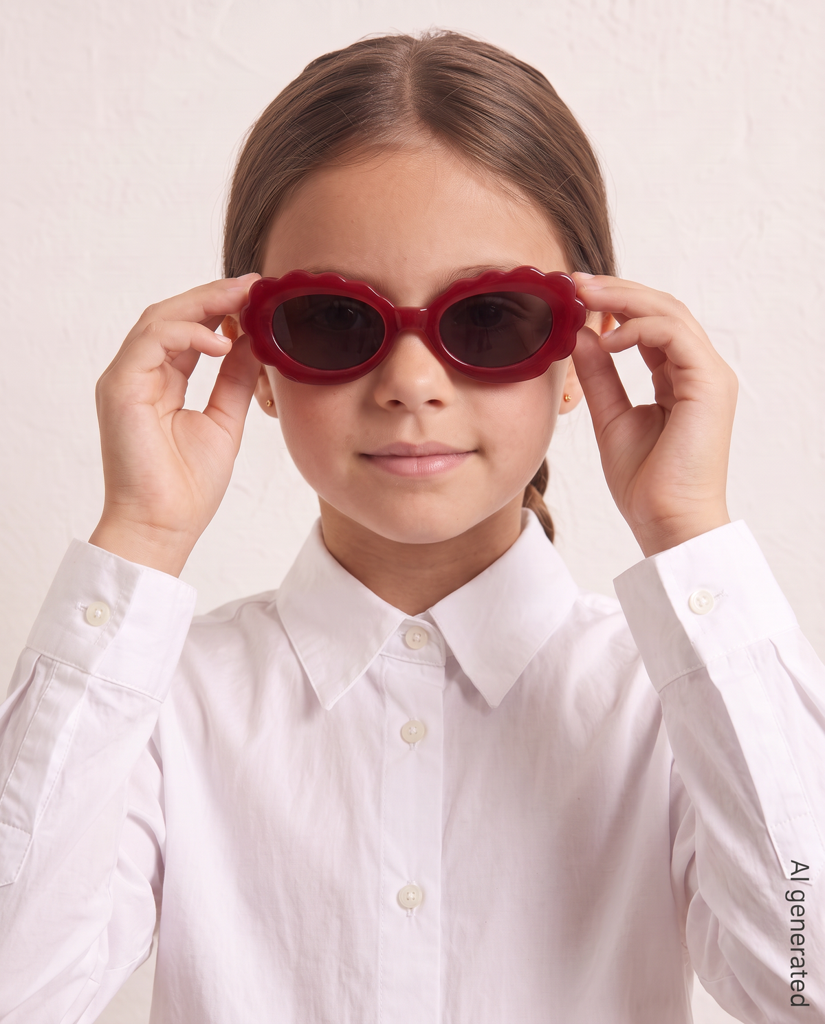 Cloud-shaped sunglasses for girls - Red