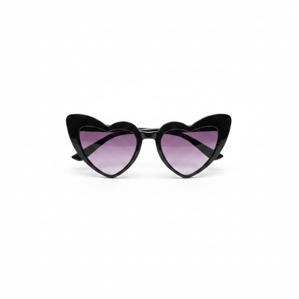 Heart-shaped glasses for girls - Black