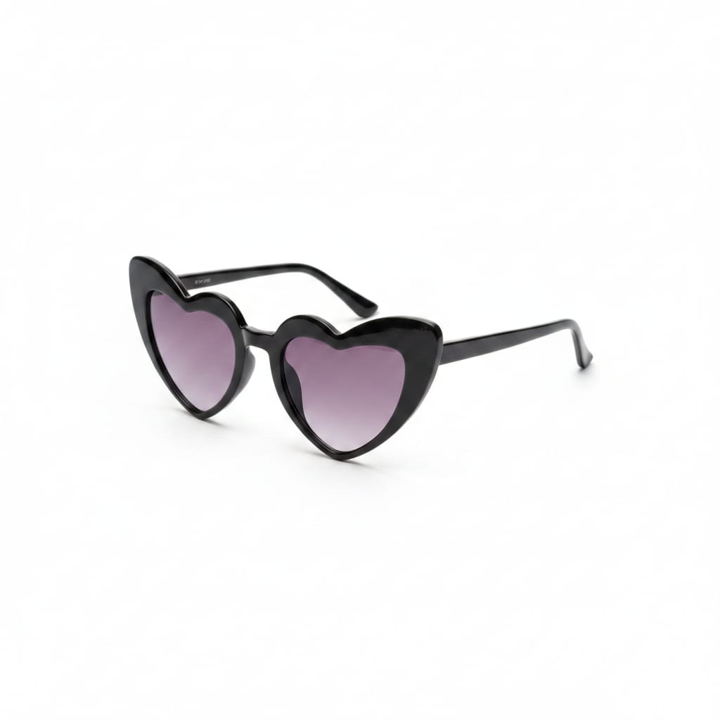 Heart-shaped glasses for girls - Black