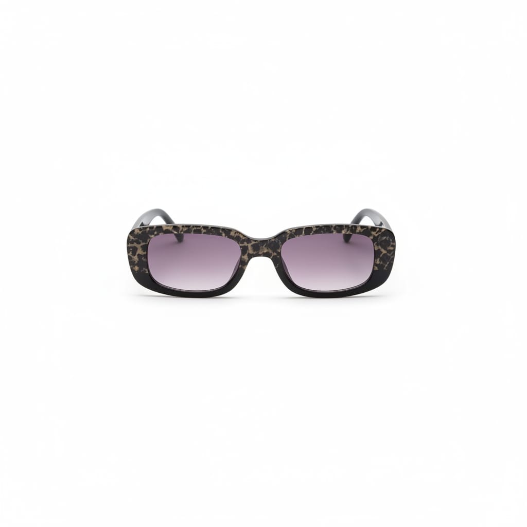 Bicolor leopard print glasses for girls - Black
