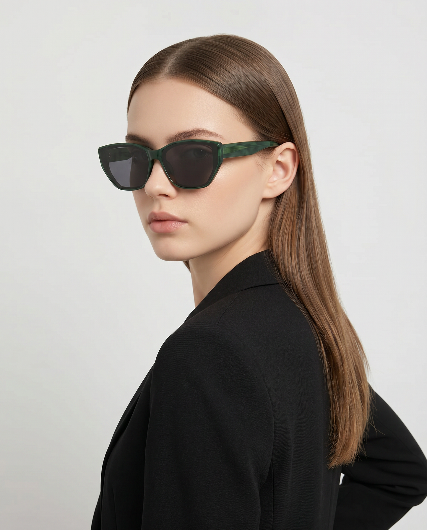 Square Matte Glasses for Kids - Green